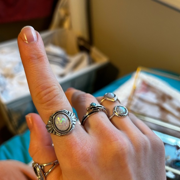 Silver rings set of 5 - Picture 4 of 4